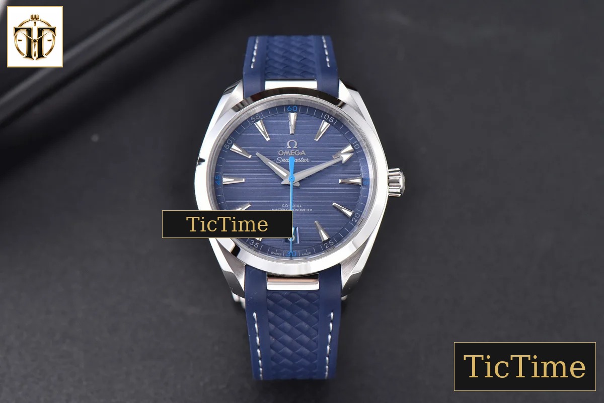 Aqua Terra 150M Master Chronometers Dark 41mm VSF Blue Dial Blue Hand Rubber Strap A8900 — foto 3