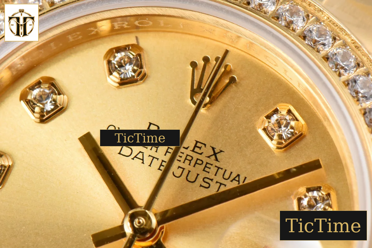 DateJust Ladies 28mm WF YG Diamond Gold Dial Diamond Marker Jubilee Bracelet A2236 — foto 6