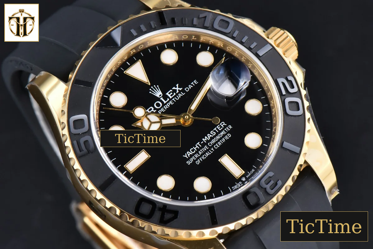 Yacht-Master 226658 42mm Clean Factory Ceramic Black Dial Oysterflex Strap VR3235 — foto 13
