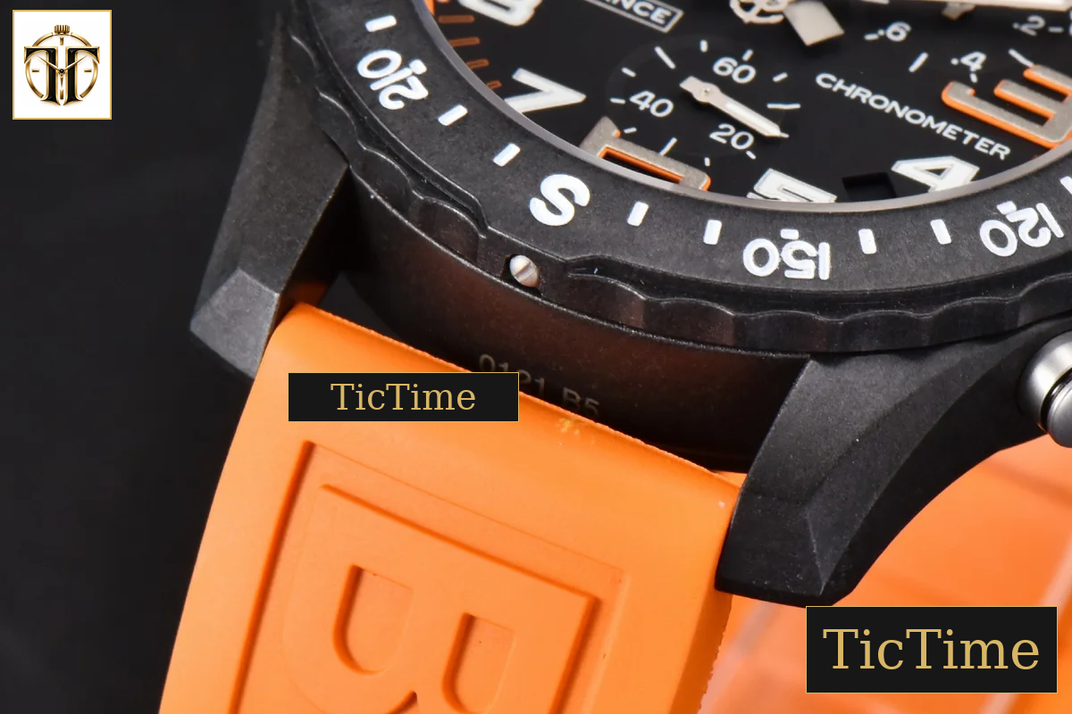 Endurance Pro 44mm OF Orange Chronometer Dial Orange Rubber Strap Swiss Quartz — foto 12