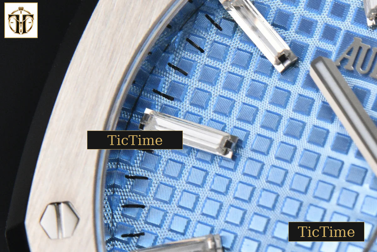 Royal Oak ’50th Anniversary’ 15510 41mm ZF Ice Blue Dial Diamond Marker SS Bracelet SA4302 — foto 4