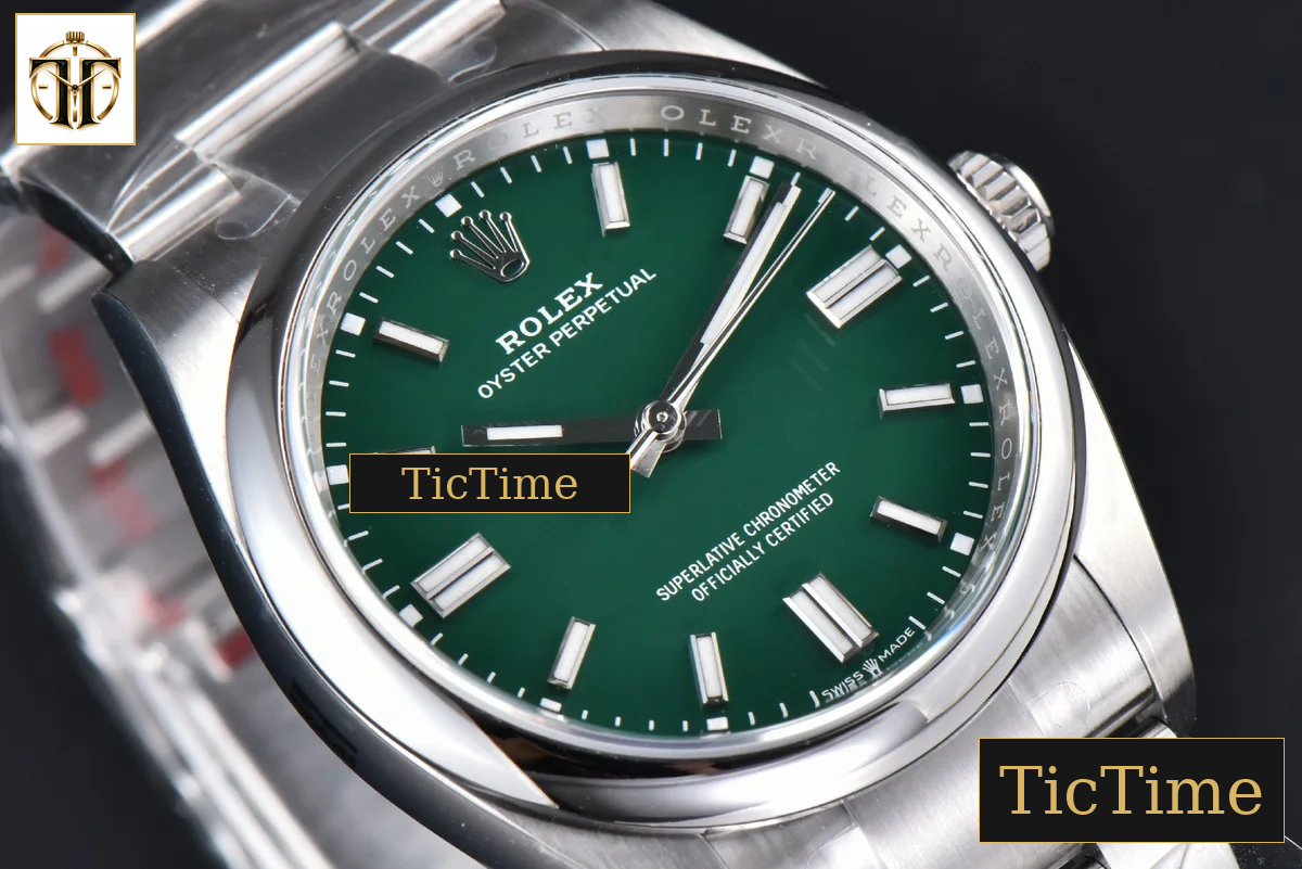 Oyster Perpetual 904L 126000 36mm Clean Factory Green Dial SS Bracelet VR3230 — foto 14