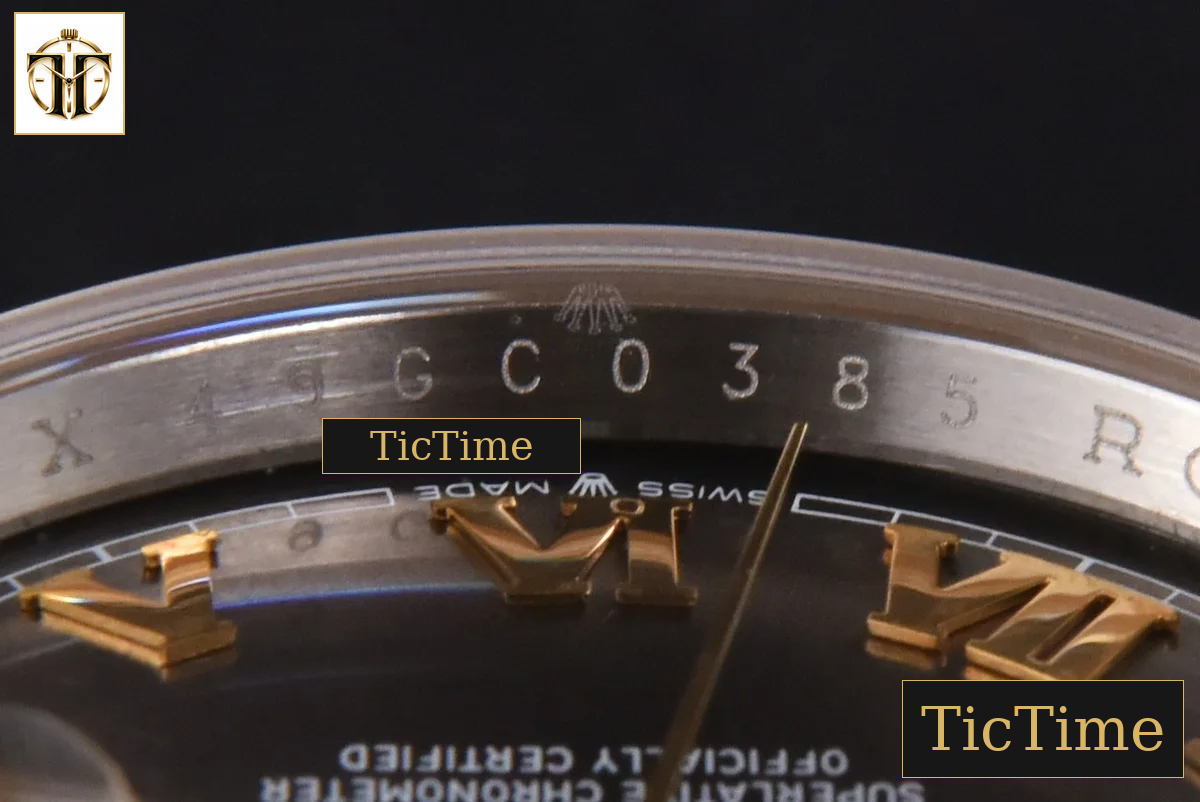 DateJust 904L 36mm GMF YG/SS Fluted Bezel Gray Dial Roma Marker Jubilee Bracelet VR3285 — foto 13