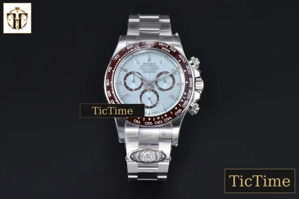 Foto frontal — Daytona 126506 40mm Clean Factory Ice Blue Dial Diamond Markers SS Bracelet DD4131