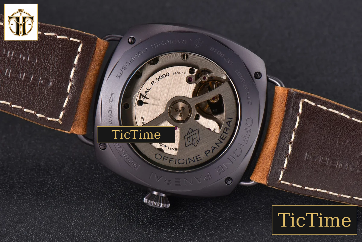Radiomir PAM505 45mm VSF Black Seal Brown Dial Leather Strap P9000 — foto 14
