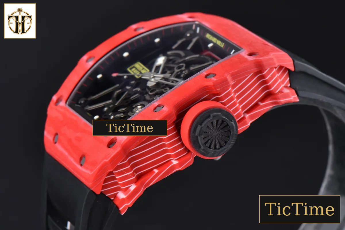 NTPT RM035-02 ZF Red Skeleton Dial Black Rubber Strap RMAL1 — foto 12