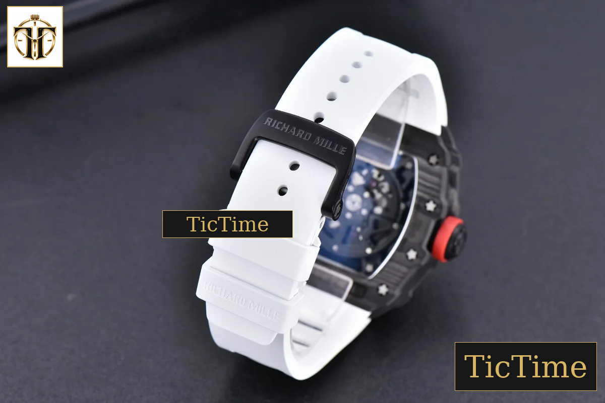 RM035-02 KVF Skeleton Dial Red White Rubber Strap V3 Miyota8215 — foto 19