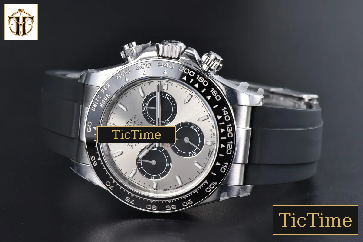 Daytona 126519 40mm BPF SS Black Bezel Grey Dial Black Subdial Black Oysterflex Strap SH4131 — foto 16