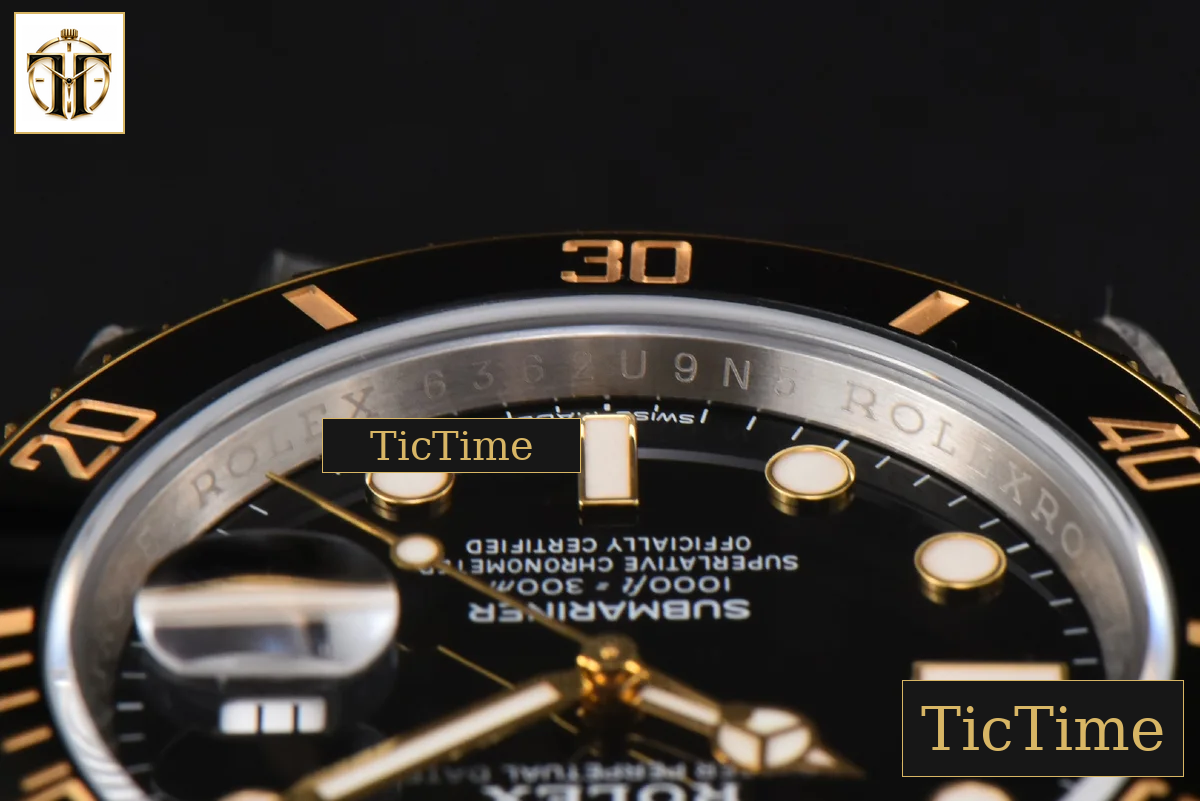 Submariner LN 904L 116613 King Factory YG/SS Black Ceramic Black Dial SS Bracelet VR3135 — foto 14