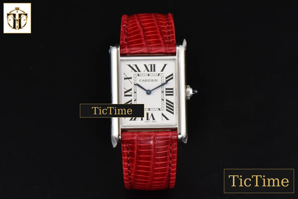 Tank Must Large 33.7×25.5mm K11F White Dial Red Croc Texture Strap Quartz — foto 3