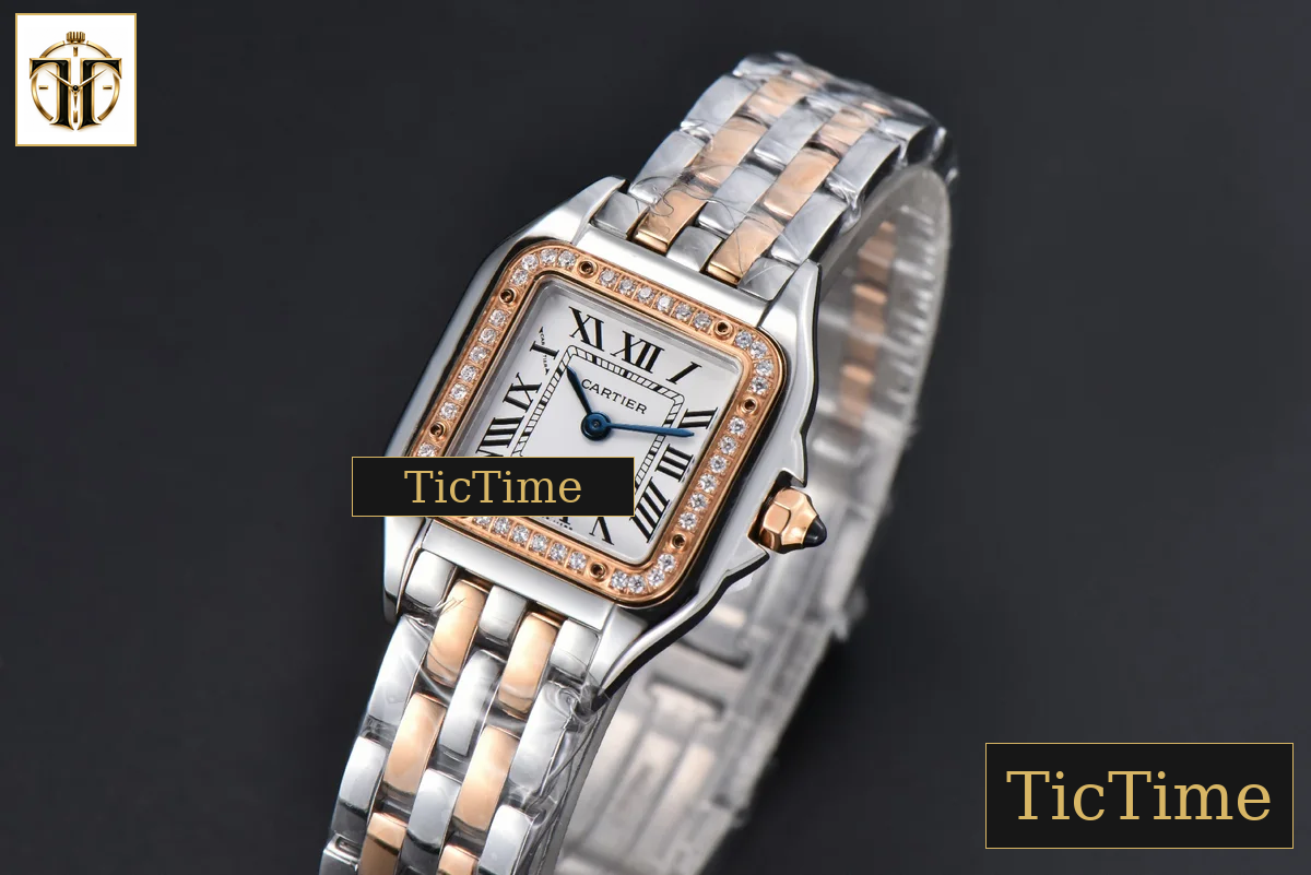 Panthère 22mm AF SS/RG Diamond Bezel White Dial SS/RG Bracelet Ronda Quartz — foto 5
