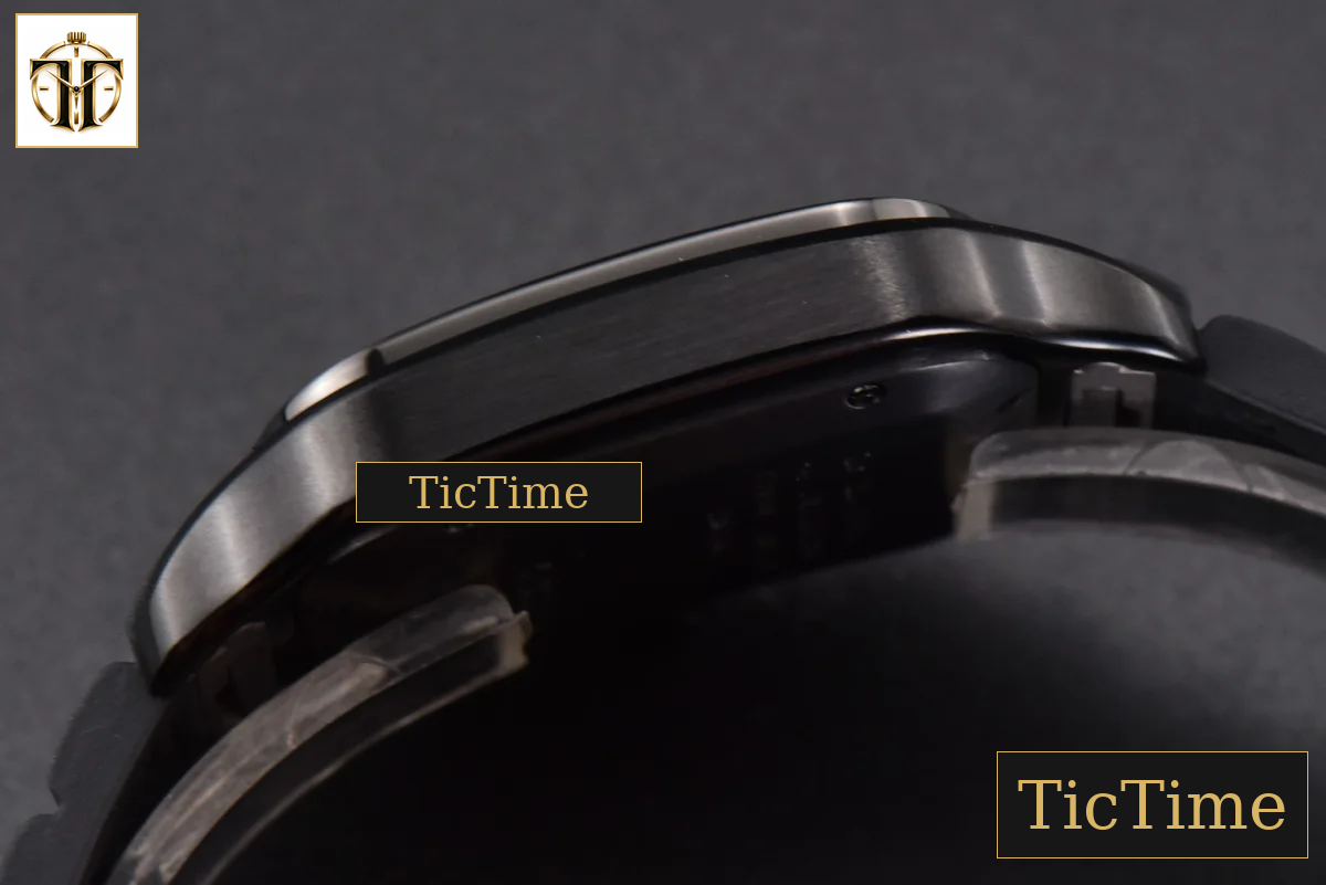 Santos Large 40mm GF PVD Black Dial Black Rubber Strap Miyota 9015 — foto 14