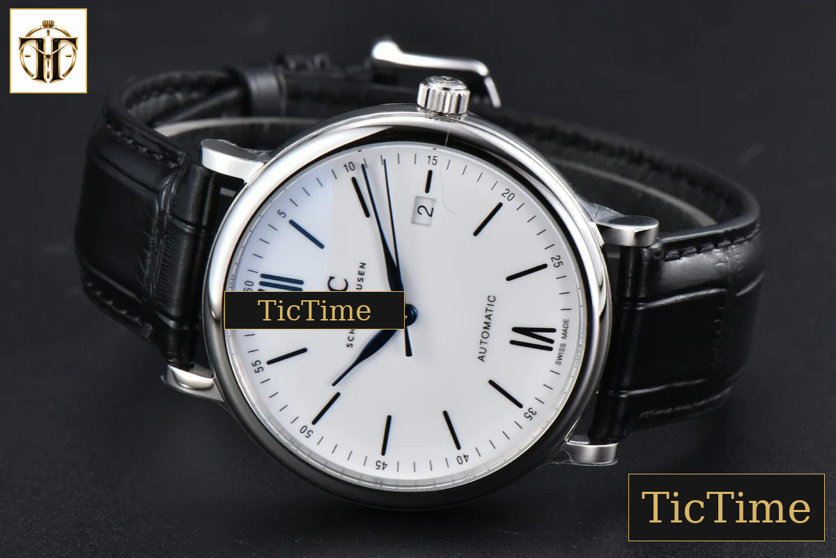 Portofino 40mm V7F White Dial Blue Hands Black Leather Strap A2892 — foto 13