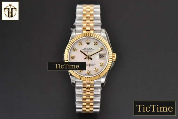 Foto frontal — DateJust Ladies 904L 31mm WF YG/SS MOP Dial Jubilee Bracelet A2671
