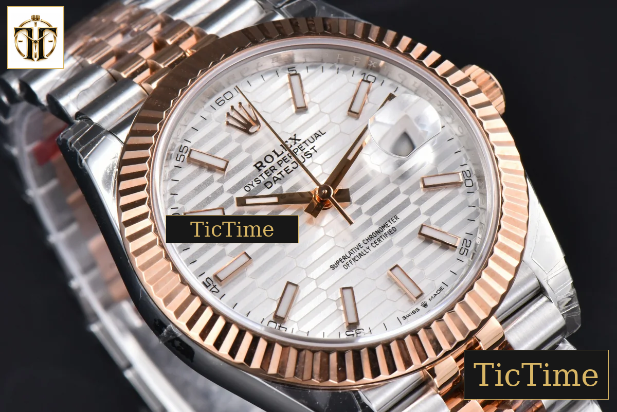 DateJust 41mm VSF RG/SS Silver Motif Dial Lume Marker Jubilee VS3235 — foto 15