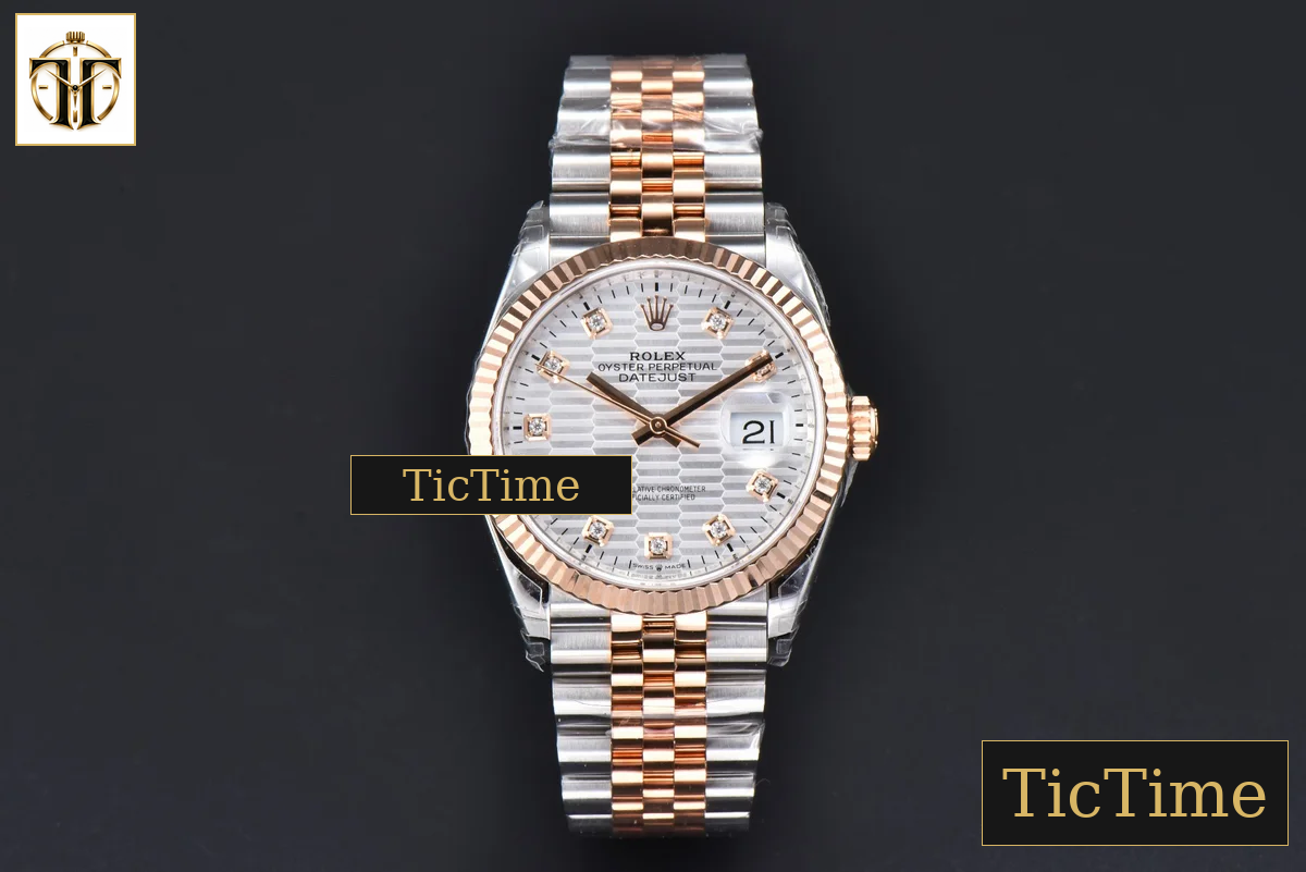 DateJust 36mm VSF RG/SS Silver Motif Dial Diamond Marker Jubilee VS3235 — foto 3