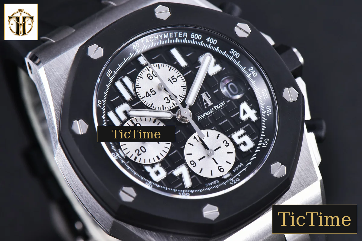 Royal Oak Offshore Rubberclad 25940SK 42mm JF Black/Silver Dial Rubber Strap A7750 — foto 9