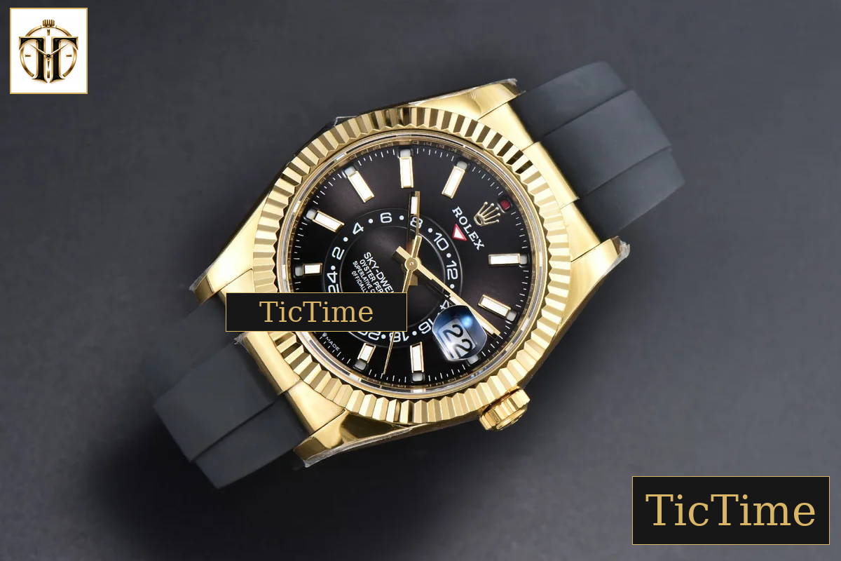Sky-Dweller 336238 42mm ZF YG Case Black Dial Rubber Oysterflex Strap (Tungsten) A23J — foto 3