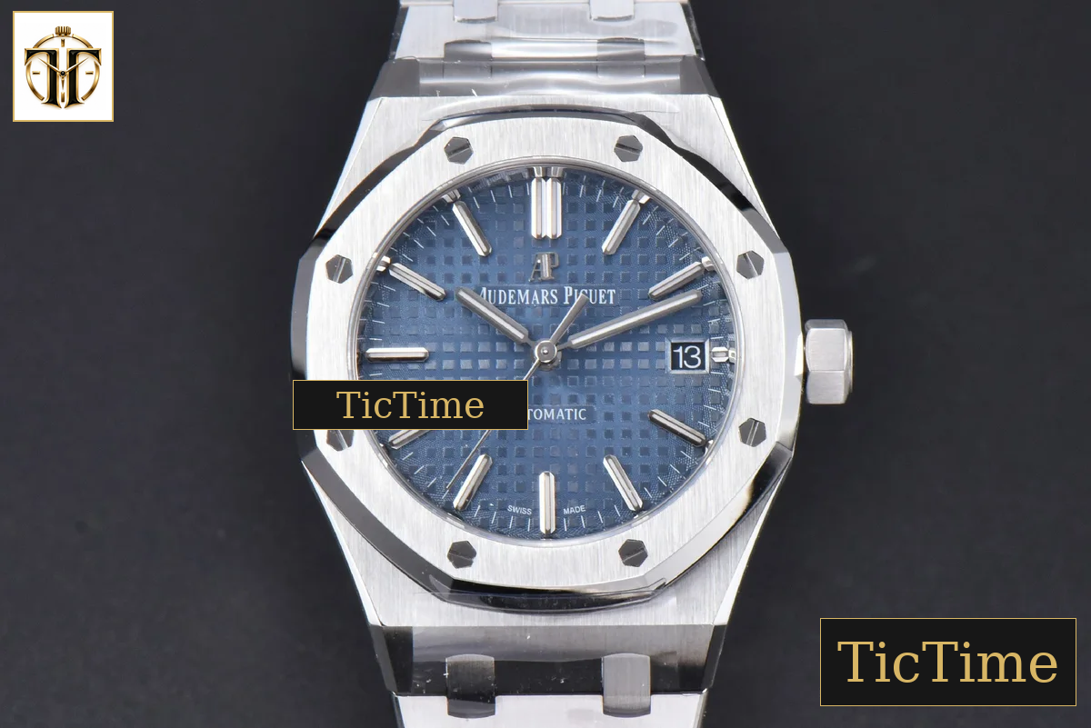 Royal Oak 15450 37mm APSF Blue Textured Dial SS Bracelet A3120 — foto 14