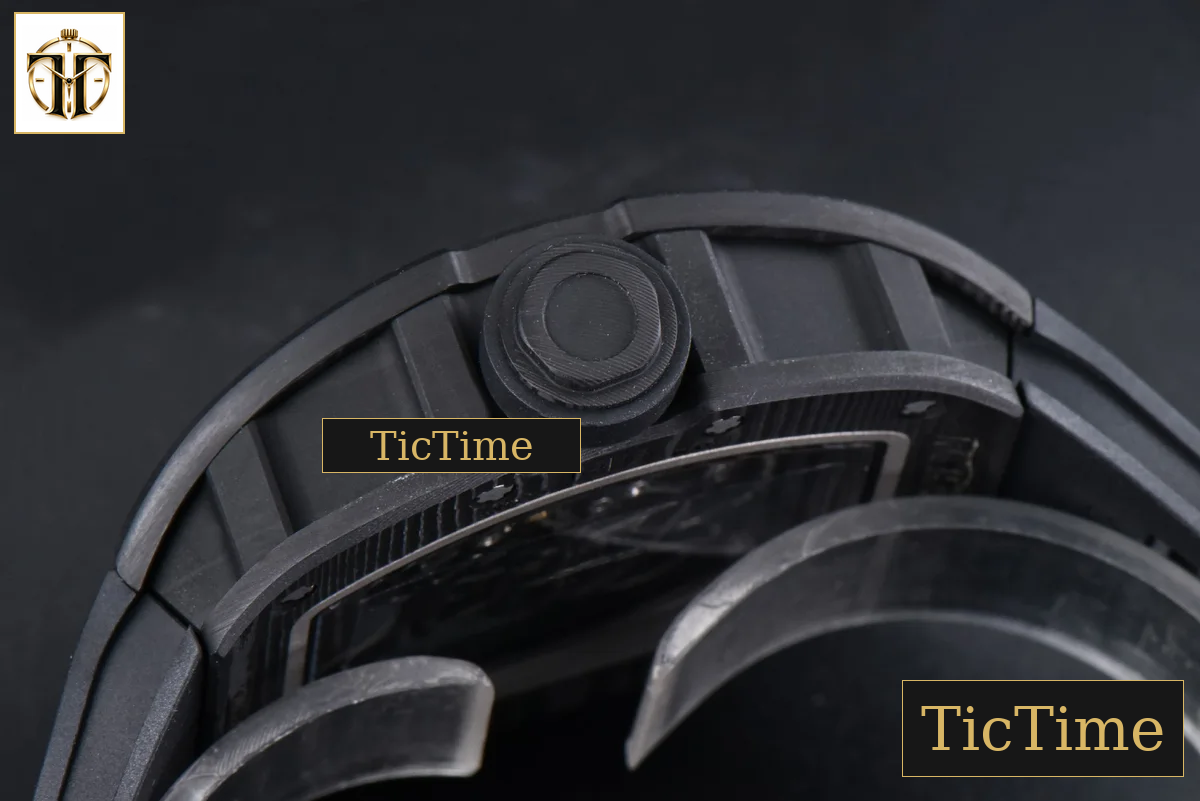 NTPT RM055 42.7mm APSF Gold Skeleton Dial Black Bezel Black Crown Black Rubber Strap RMUL2 — foto 15
