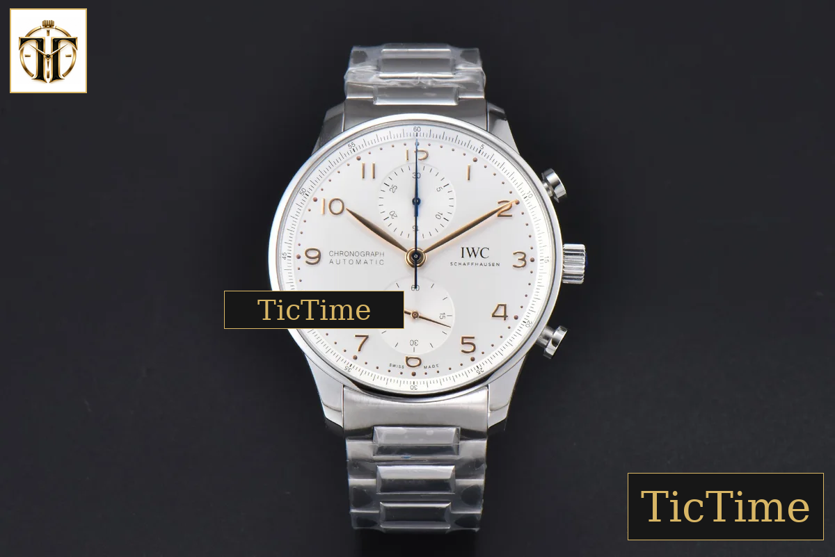 Portuguese IW371604 41mm ZF White Dial RG Markers SS Bracelet A96355 — foto 2