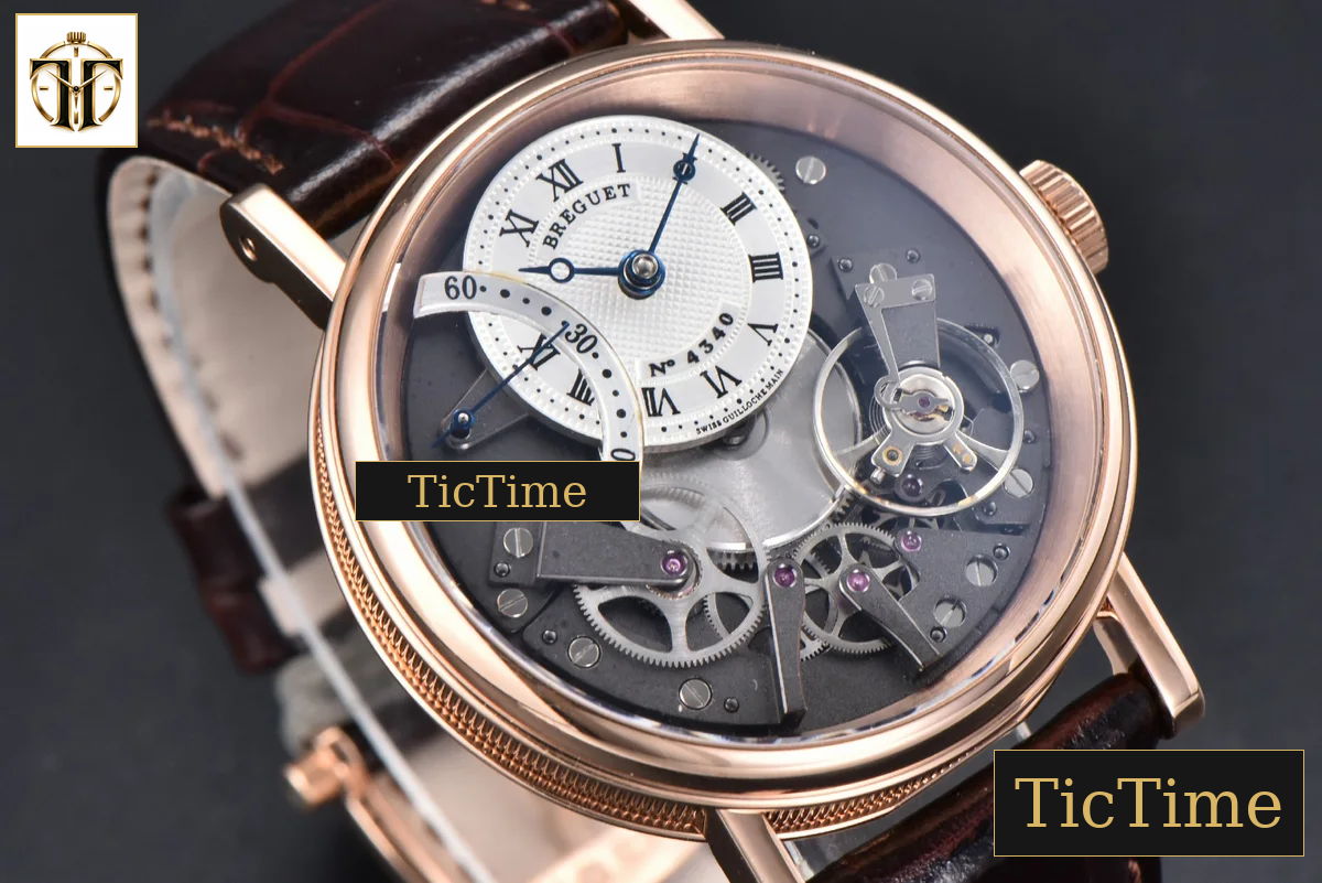 Tradition 7057BR 40mm ZF RG Gray Dial White Subdial Black Leather Strap A505 — foto 10