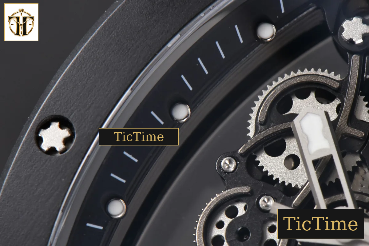 RM055 47.5mm BBRF Ceramic BBR Skeleton Dial Silver Hands Black Rubber Strap RMUL2 — foto 10