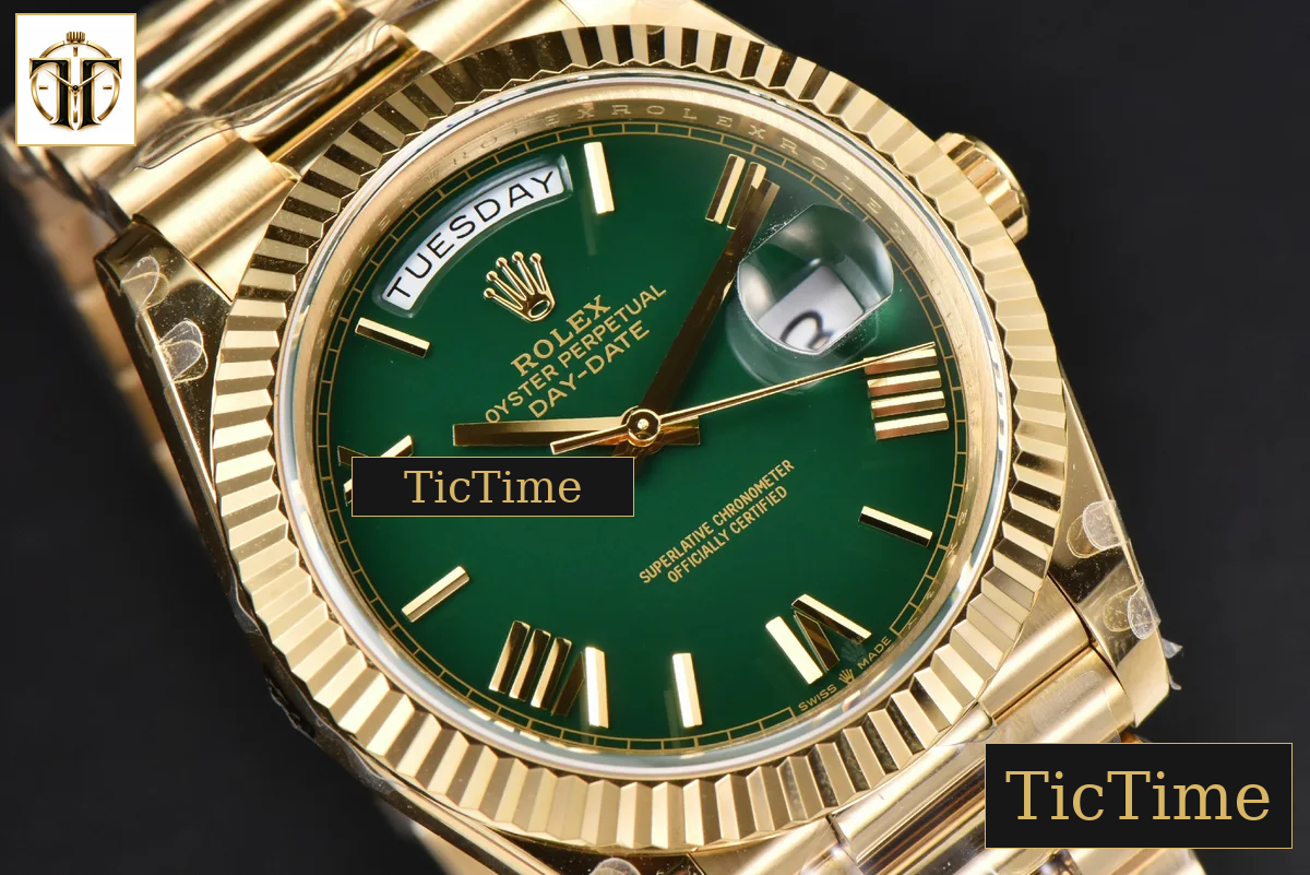 DayDate 904L 40mm BPF YG Green Dial YG Bracelet A2836 — foto 14