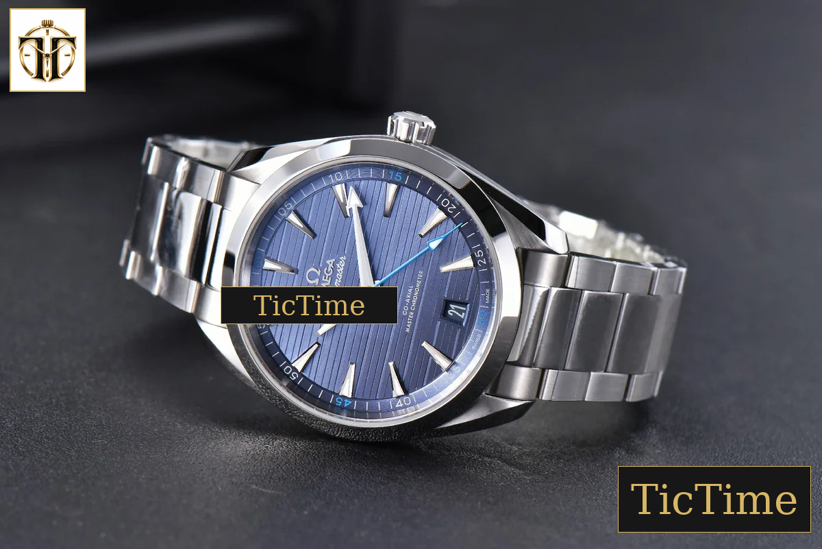Aqua Terra 150M Light 41mm VSF Blue Dial Blue Hand Silver Markers SS Bracelet A8900 — foto 13