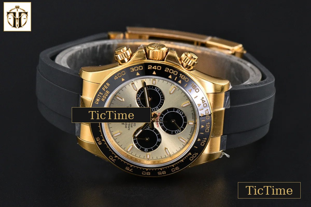 Daytona UFO 126518 40mm UF YG Black Subdial Oysterflex Strap (Free Sprung) UF4131 — foto 15