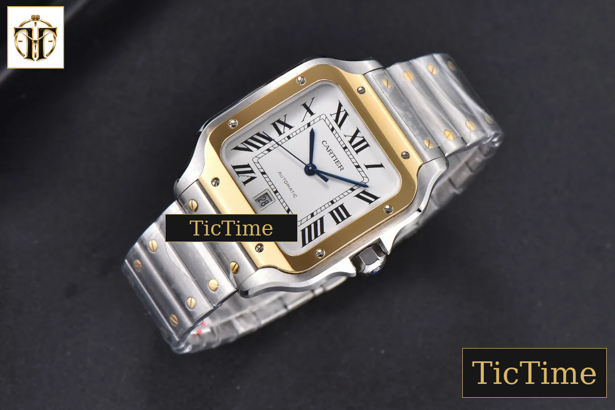 Santos de Cartier XL 40mm BVF YG/SS White Dial YG/SS Bracelet Miyota 9019 — foto 3