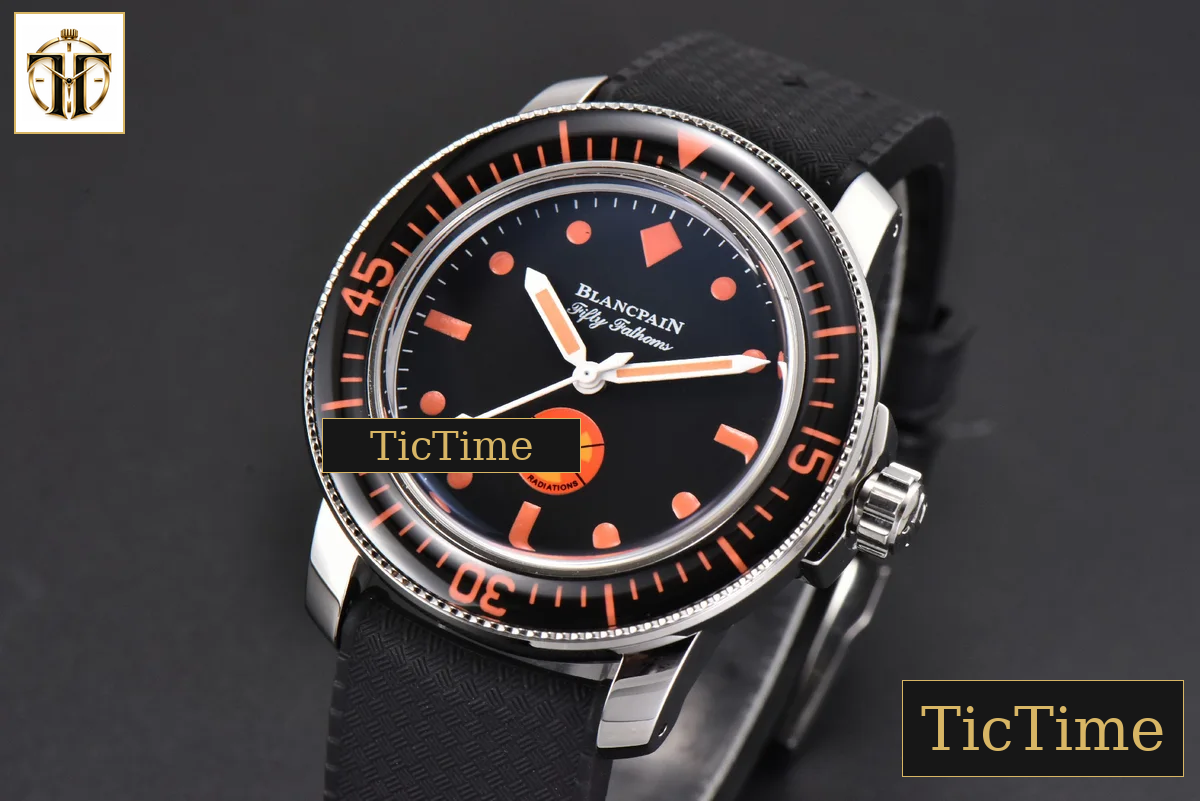 Fifty Fathoms ‘No Rad Only’ 5008E 40mm GSF Black Dial Black Rubber Strap A1151 — foto 4