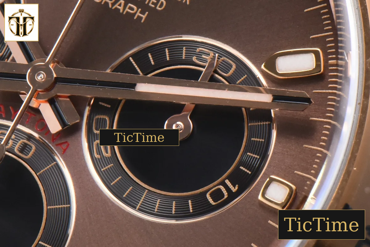 Daytona 116505 40mm Clean Factory RG Brown Dial Black Subdials RG Bracelet A4130 — foto 8