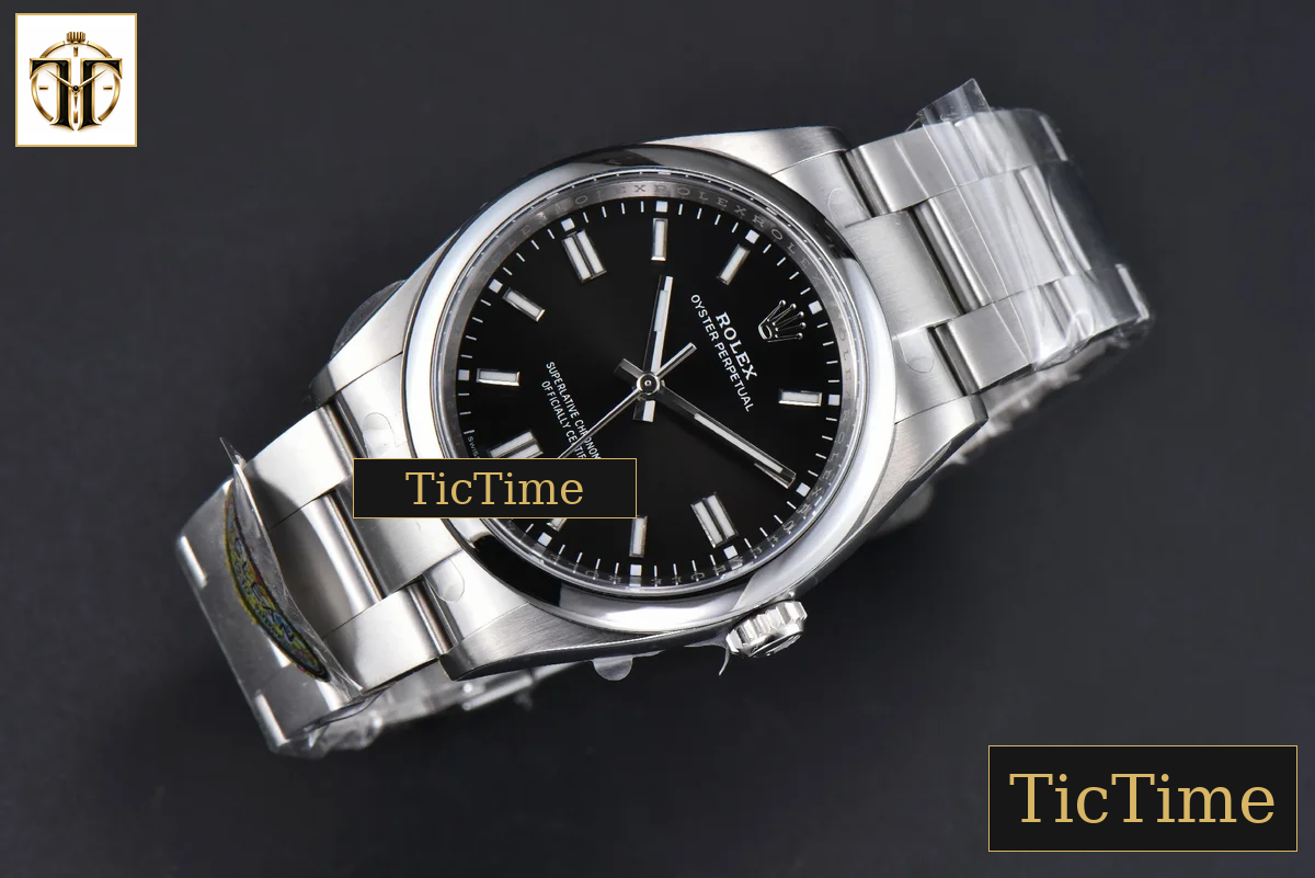 Oyster Perpetual 904L 126000 36mm Clean Factory Black Dial SS Bracelet VR3230 — foto 3