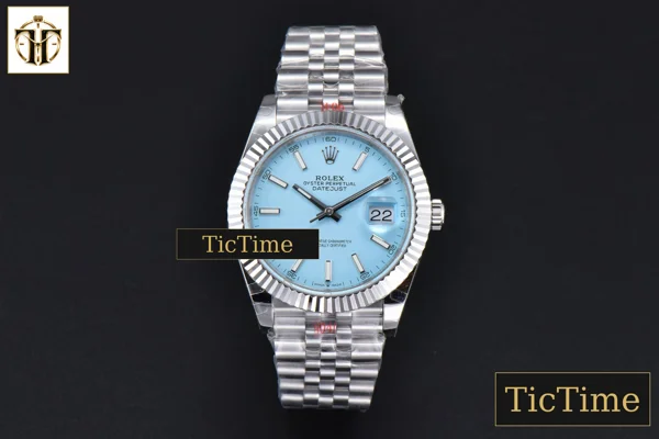 Foto frontal — Datejust 41mm GMF Tiffany DIal SS braceelt tungsten heavier version VR3235
