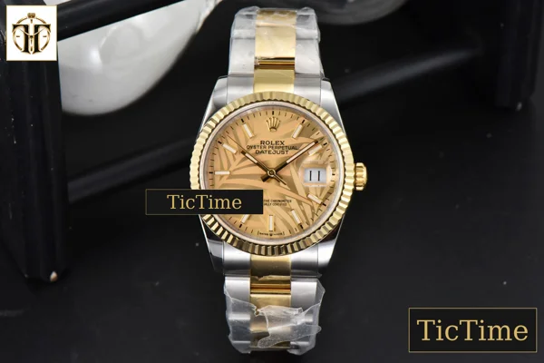 Foto frontal — DateJust 36mm BPF YG/SS YG Palm Dial Oyster Bracelet A2824