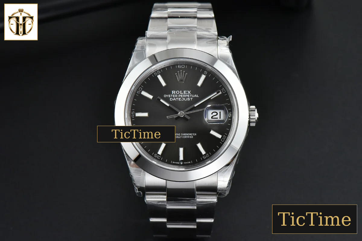 DateJust Smooth Bezel 126300 41mm VSF Gray Dial Oyster Bracelet VS3235 — foto 2