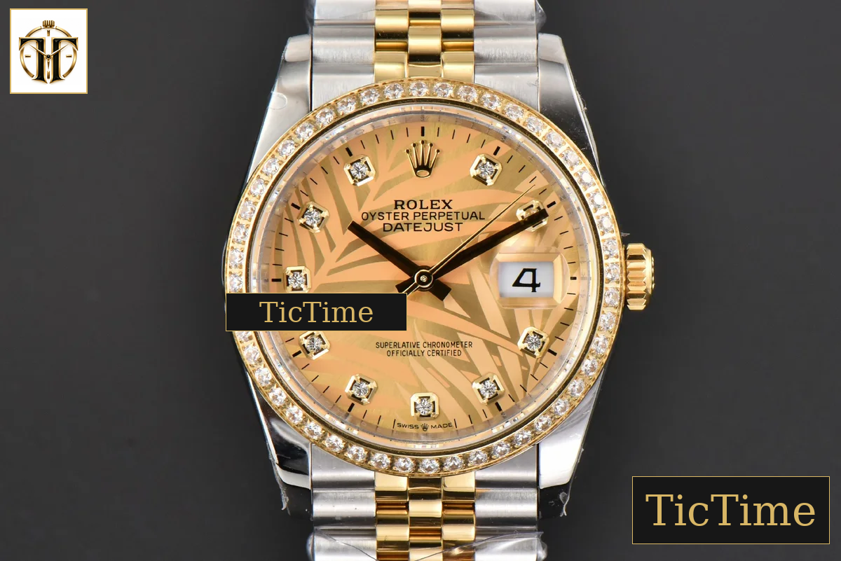 DateJust 36mm BPF YG/SS Diamond YG Plam Dial Diamond Marker Jubilee Bracelet 3235 — foto 2
