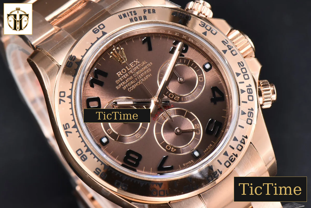 Daytona 116515 40mm Clean Factory RG Brown Dial Digital Marker RG Bracelet 4130 — foto 12