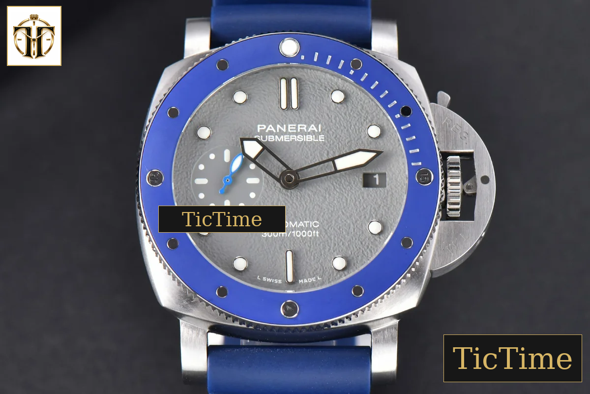 Submersible PAM959 42mm VSF Black Dial Blue Bezel Rubber Strap Asia XXXIV — foto 2