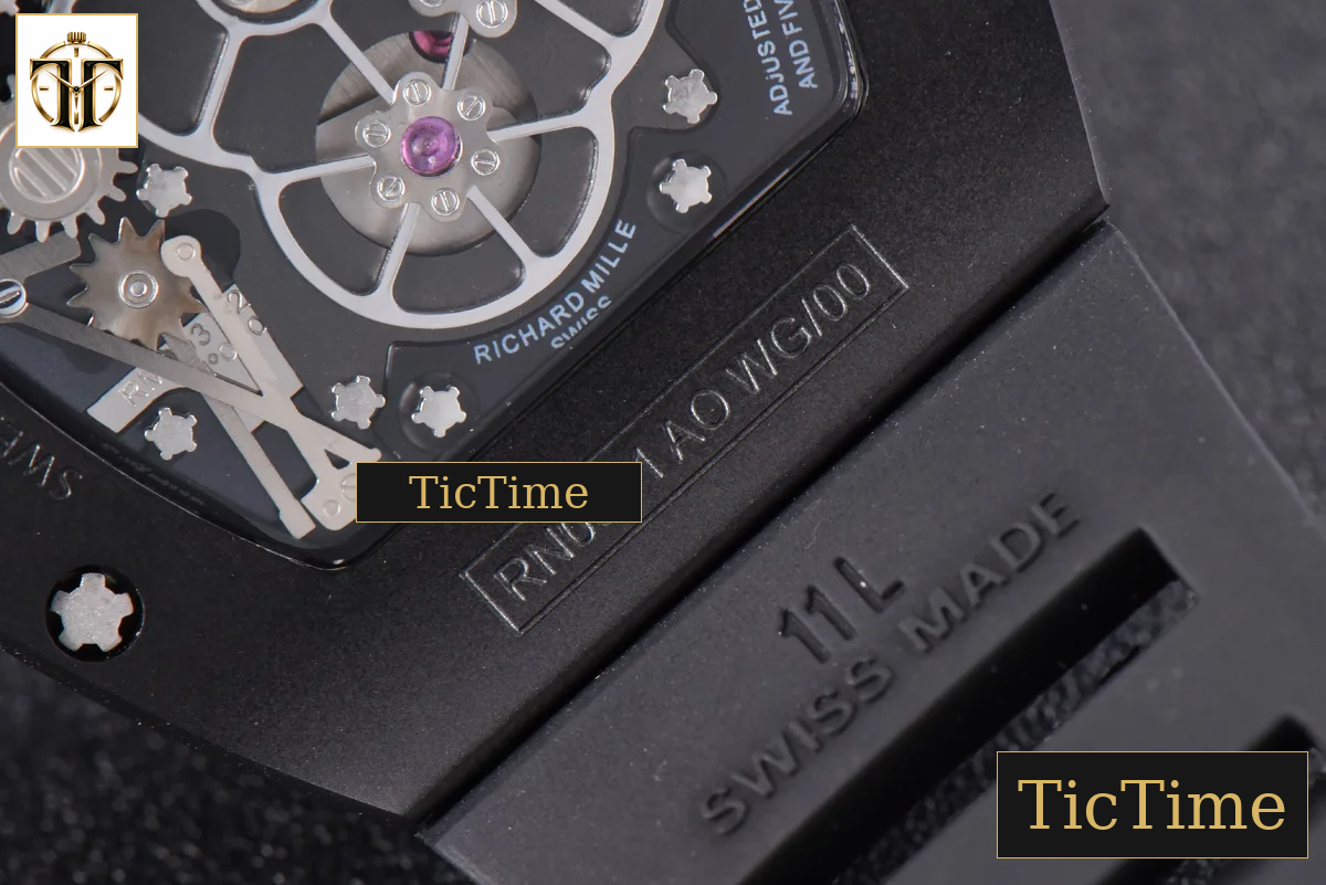 Tourbillon RM001 47mm JBF PVD Black Skeleton Dial Black Rubber Strap — foto 17