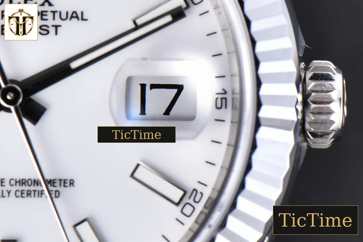 DateJust Fluted Bezel 126334 41mm VSF White Dial Oyster Bracelet VS3235 — foto 23