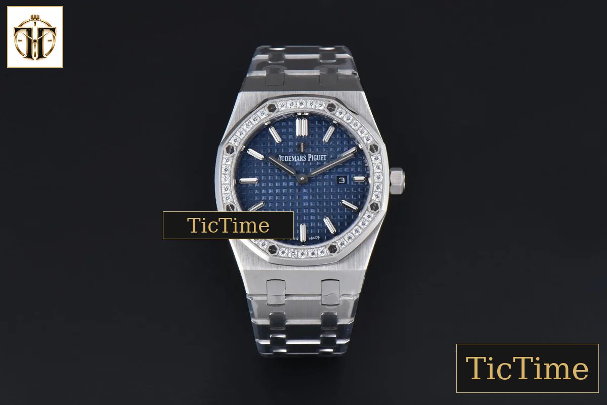 Royal Oak Ladies 67651ST 33mm ZF SS Diamond Blue Dial SS Bracelet Quartz — foto 3