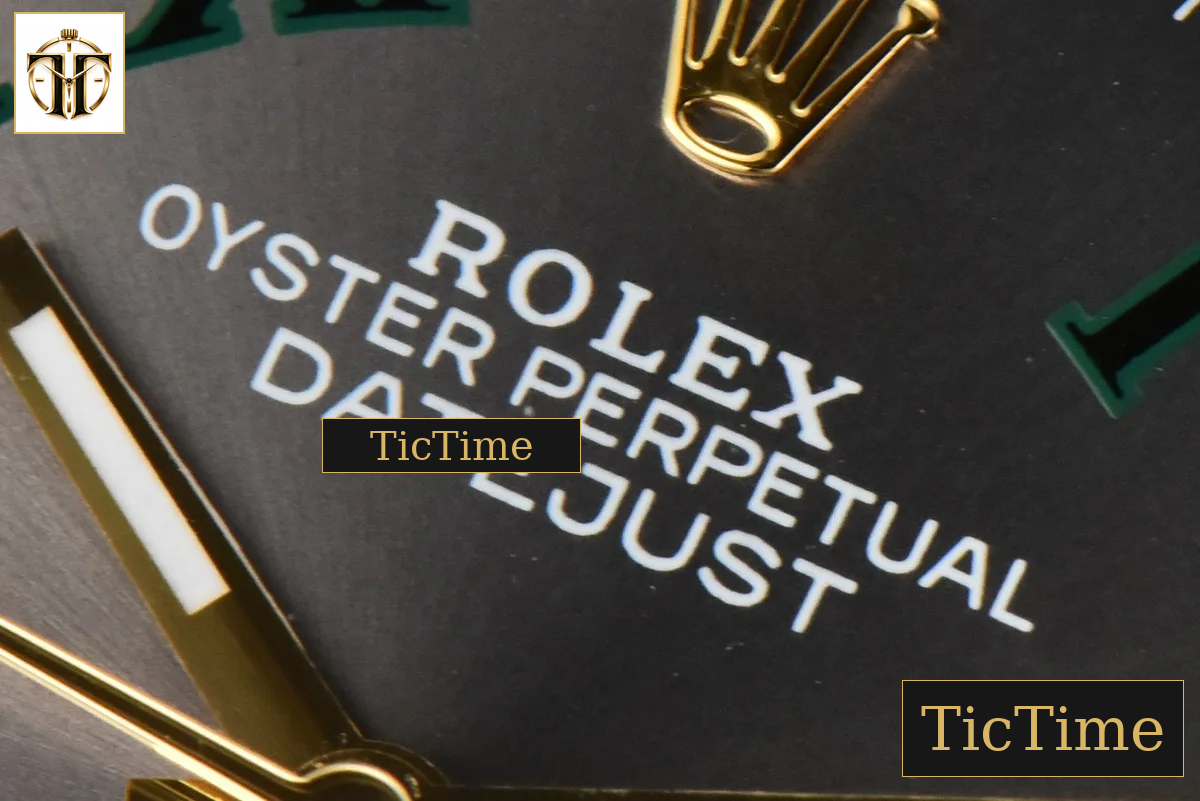 DateJust 36mm BPF YG/SS Wimbledom Gray Dial Green Roma Marker Oyster Bracelet 2824 — foto 4