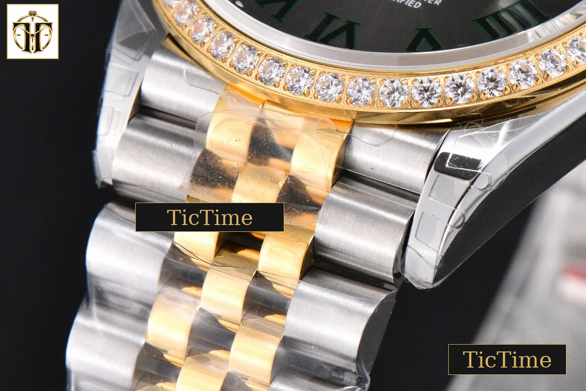 DateJust 126233 36mm VSF YG/SS Diamond Bezel Wimbleton Gray Dial Green Marker Jubilee Bracelet VS3235 — foto 11
