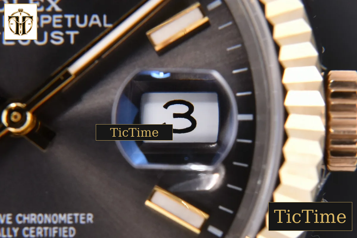 DateJust 904L 36mm GMF YG/SS Fluted Bezel Black Dial Lume Marker Jubilee Bracelet VR3235 — foto 9