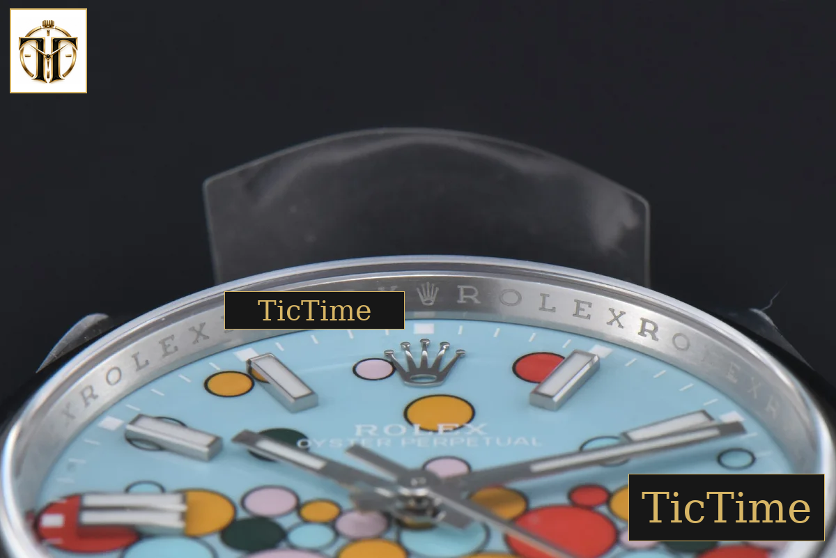 Oyster Perpetual 904L 124300 41mm Clean Factory Tiffany Blue Celebration Ballon Dial SS Bracelet VR3230 — foto 11