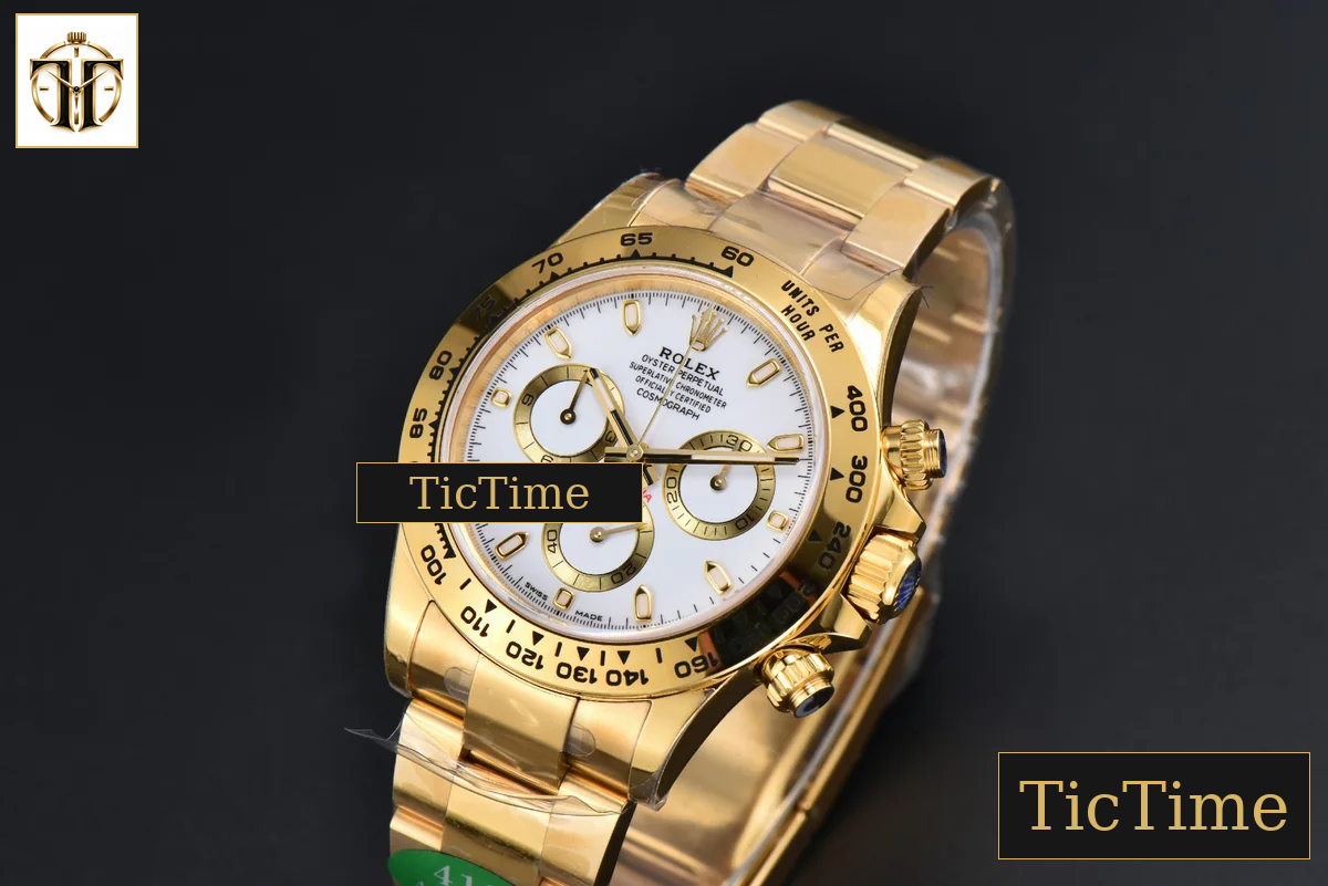 Daytona 116508 APSF YG White Dial Lume Marker YG Bracelet SH4130 — foto 5