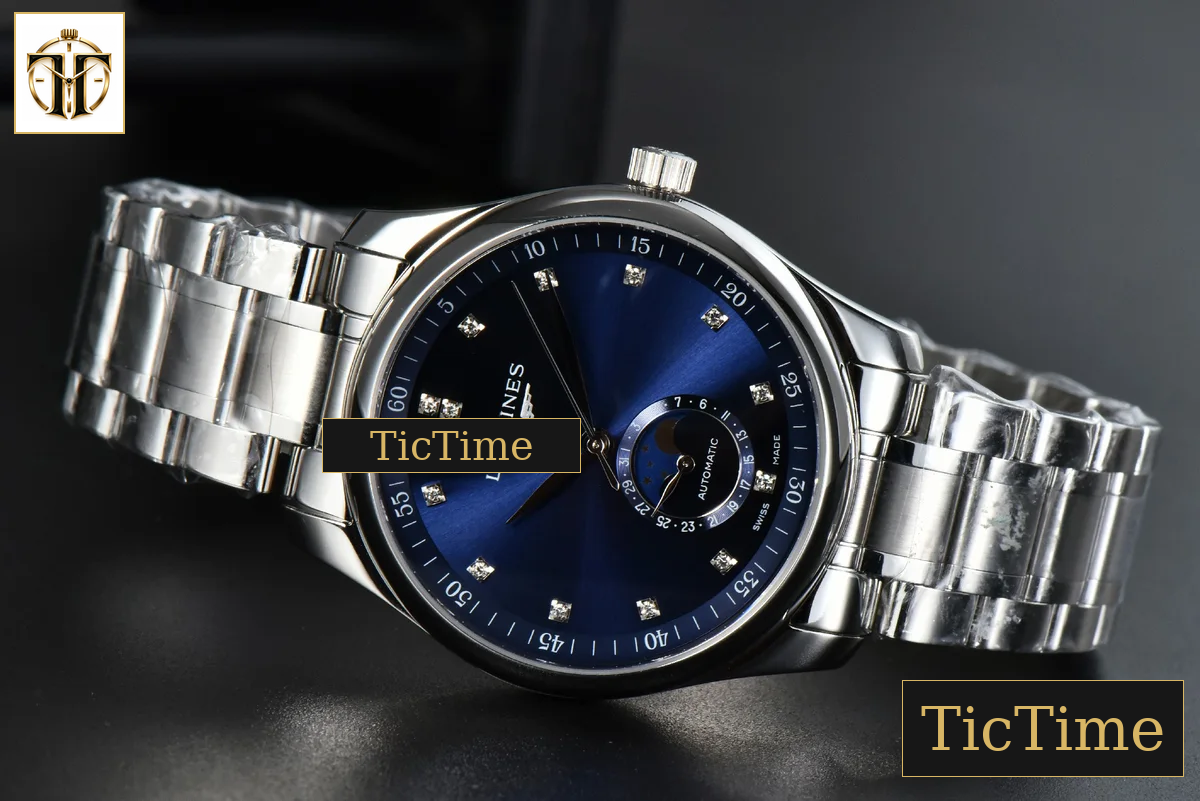 Master Moonphase 40mm GF Blue Dial Diamond Marker SS Bracelet A899 — foto 12