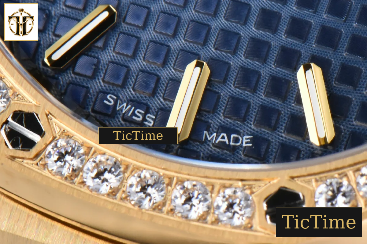 Royal Oak Ladies 67651BA 33mm ZF YG Diamond Blue Dial Blue Bracelet Quartz — foto 9